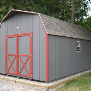 12x20 Hi-Side Barn With Painted T1-11 Siding